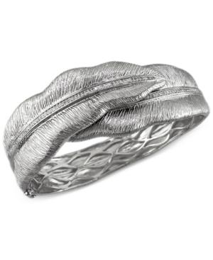 Balissima By Effy Diamond Leaf Bangle Bracelet In Sterling Silver (3/8 Ct. T.w.)