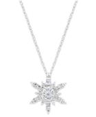 Diamond Snowflake Pendant Necklace In 14k White Gold (1/2 Ct. T.w.)