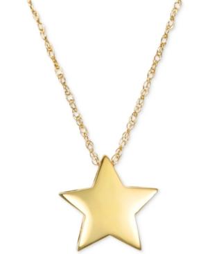 Polished Star Pendant Necklace In 10k Gold