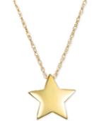 Polished Star Pendant Necklace In 10k Gold