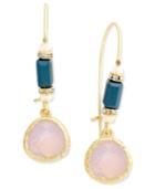 Inc International Concepts Gold-tone Pink And Blue Stone Drop Earrings, Only At Macy's