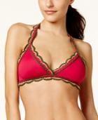 Becca Medina Crochet-trim Halter Bikini Top Women's Swimsuit