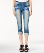 Guess Embroidered Skinny Capri Jeans