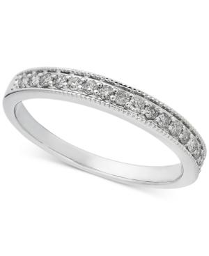 Diamond Bead Edge Band (1/5 Ct. T.w.) In 14k White Gold