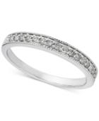 Diamond Bead Edge Band (1/5 Ct. T.w.) In 14k White Gold