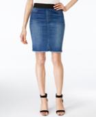 Karen Kane Pull-on Cutoff Denim Skirt