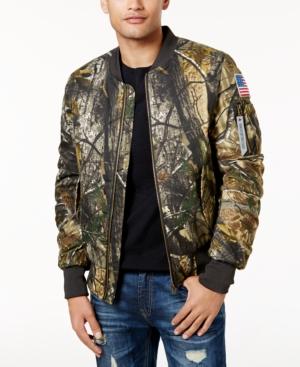 American Stitch Men's Foliage-print Bomber Jacket