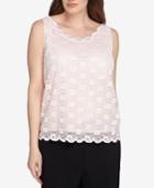 Tahari Asl Plus Size Lace Shell