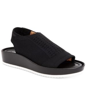 Calvin Klein Women's Hennie Stretch Platform Wedge Slingback Sandals Women's Shoes