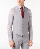 Bar Iii Men's Slim-fit Light Gray Chambray Linen Suit Vest, Created For Macy's
