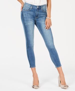 American Rag Juniors' Embellished-stripe Skinny Jeans, Created For Macy's