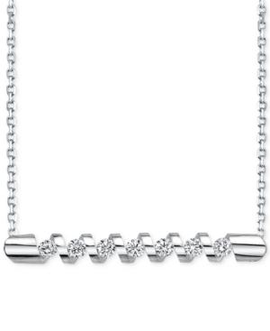 Sirena Energy Diamond Twist Bar Necklace (1/4 Ct. T.w.) In 14k Gold Or White Gold