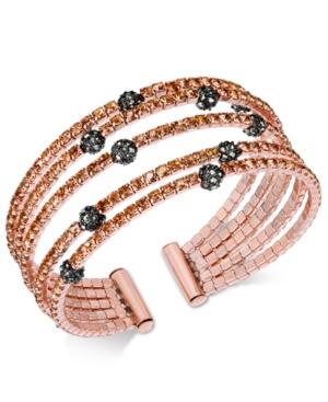Inc International Concepts Two-tone Colored Pave Ball Cuff Bracelet, Created For Macy's