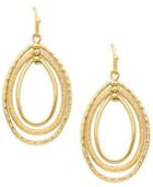 Charter Club Gold-tone Oval Oribital Drop Earrings
