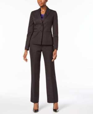 Le Suit Two-button Striped Pantsuit & Shell