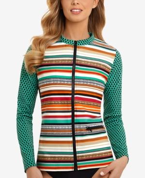 Swim Solutions Sport Striped Rashguard Women's Swimsuit