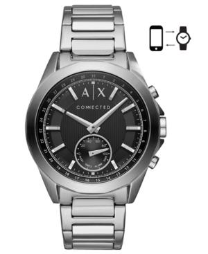 Ax Armani Exchange Men's Connected Stainless Steel Bracelet Hybrid Smart Watch 44mm