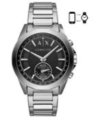 Ax Armani Exchange Men's Connected Stainless Steel Bracelet Hybrid Smart Watch 44mm