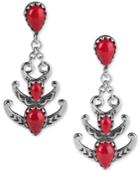 Coral Decorative Drop Earrings (5-5/8 Ct. T.w.) In Sterling Silver