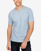 Lucky Brand Men's Notched-neck Striped T-shirt