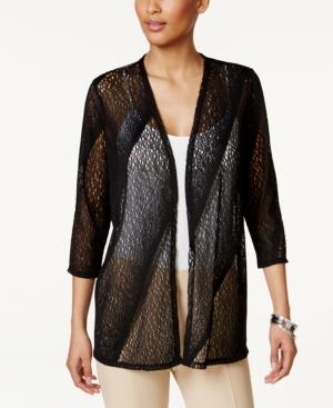 Jm Collection Petite Open-front Cardigan, Created For Macy's