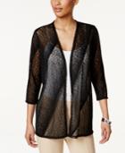 Jm Collection Petite Open-front Cardigan, Created For Macy's