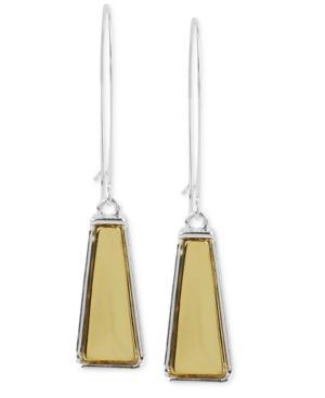 Robert Lee Morris Soho Two-tone Geometric Long Drop Earrings