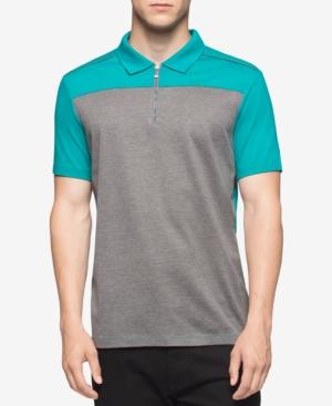 Calvin Klein Men's Quarter-zip Colorblocked Polo