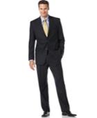 Lauren By Ralph Lauren Suit Total Comfort 2-button Navy Stripe Wool