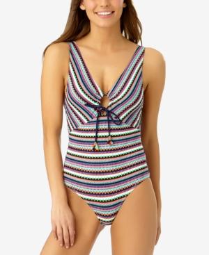 Anne Cole Friendship Bracelet Keyhole One-piece Swimsuit, A Macy's Exclusive Style Women's Swimsuit