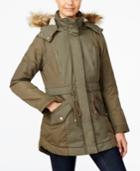 American Rag Faux-fur Hooded Mixed-media Parka, Only At Macy's