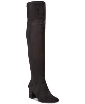 Alfani Women's Novaa Step 'n Flex Wide-calf Over-the-knee Boots, Created For Macy's Women's Shoes