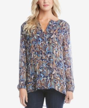 Karen Kane Pleated High-low Blouse