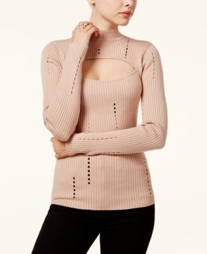 Guess Sonia Mock-neck Cutout Sweater