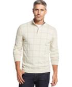Tasso Elba Refined Grid Quarter-zip Sweater, Only At Macy's