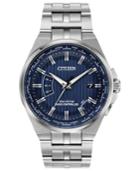 Citizen Eco-drive Men's World Perpetual A-t Stainless Steel Bracelet Watch 42mm