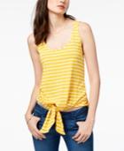 Maison Jules Striped Tie-front Tank Top, Created For Macy's
