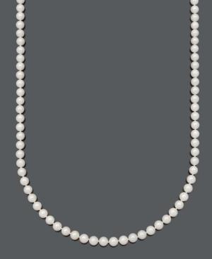 "belle De Mer Pearl Necklace, 20"" 14k Gold A Cultured Freshwater Pearl Strand (6-7mm)"