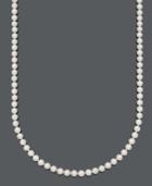 "belle De Mer Pearl Necklace, 20"" 14k Gold A Cultured Freshwater Pearl Strand (6-7mm)"
