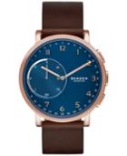Skagen Unisex Hagen Brown Leather Strap Hybrid Smart Watch 42mm Skt1103