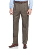 Lauren By Ralph Lauren Olive Houndstooth Dress Pants