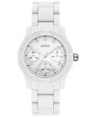 Guess Women's White Silicone Bracelet Watch 38mm U0944l1