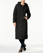 Madden Girl Juniors' Chevron Maxi Puffer Coat
