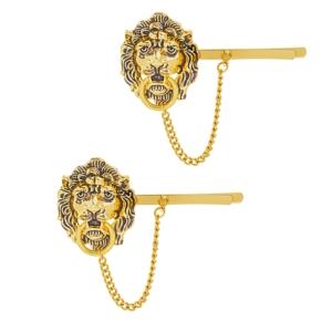 Steve Madden Lion Face Hair Clip