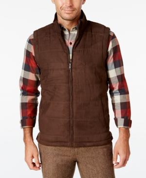 Tasso Elba Men's Quilted Faux-suede Vest, Only At Macy's