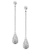 Eliot Danori Earrings, Rhodium-plated Mixed Metal Teardrop Chain