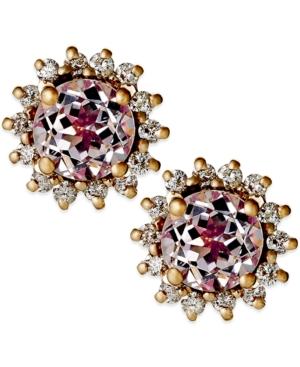 Morganite (9/10 Ct. T.w.) And Diamond (1/4 Ct. T.w.) Earrings In 14k Rose Gold