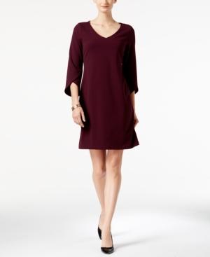 Charter Club V-neck Tulip-sleeve Dress, Created For Macy's