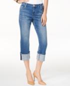 Inc International Concepts Cuffed Indigo Wash Cropped Jeans, Only At Macy's