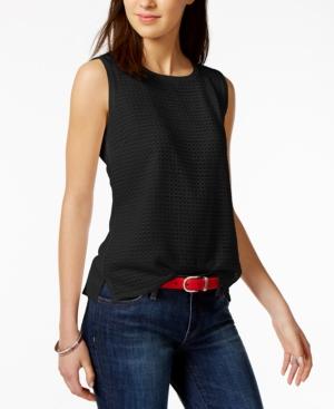 Tommy Hilfiger Crochet-contrast Shell, Only At Macy's
